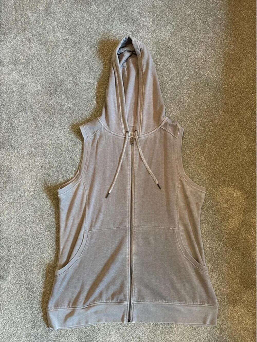 Plus Size Gray Calvin Klein Hoodie Vest - 1X